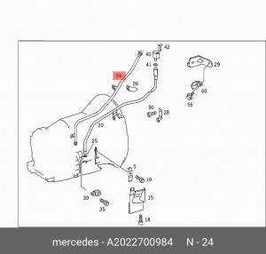 Трубка щупа масляного A2022700984 MERCEDES BENZ