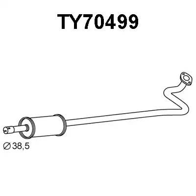 Предглушитель выхлопных газов TY70499 VENEPORTE