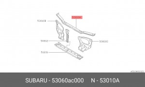 Облицовка передка 53060AC000 SUBARU