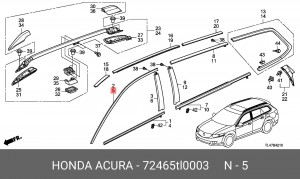 Молдинг двери 72465TL0003 HONDA