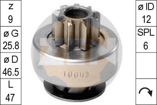 Бендикс стартера ZN10003 ZEN