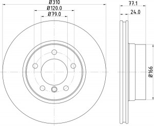 Тормозной диск MDC1658 MINTEX