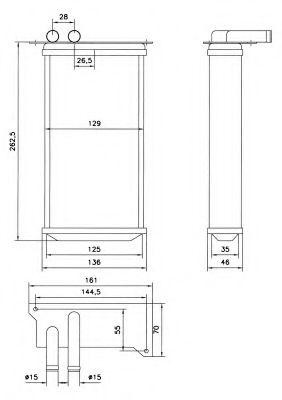 Теплообменник, отопление салона 52226 NRF