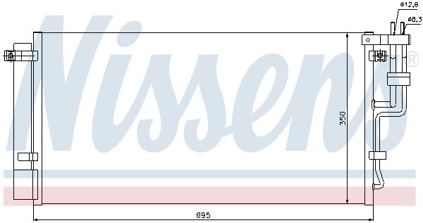 Конденсатор, кондиционер 94993 NISSENS
