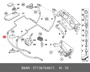 Трубка гидравлическая активной подвески 37 13 6 764 611 BMW