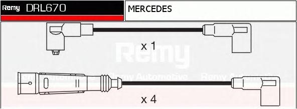 Ккомплект проводов зажигания DRL670 DELCO REMY