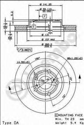 Тормозной диск 09.7395.10 BREMBO