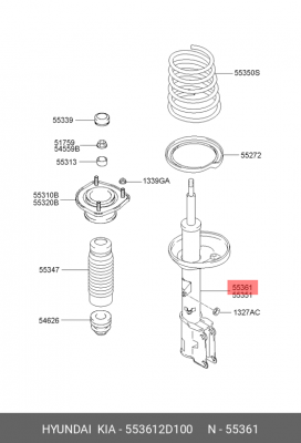 Амортизатор подвески 55361-2D100 MOBIS