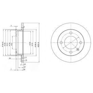 Тормозной диск BG2118 DELPHI