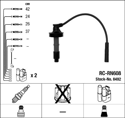 Ккомплект проводов зажигания RCRN608 NGK NTK
