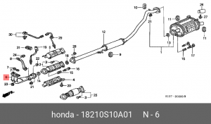Выпускной трубопровод 18210S10A01 HONDA