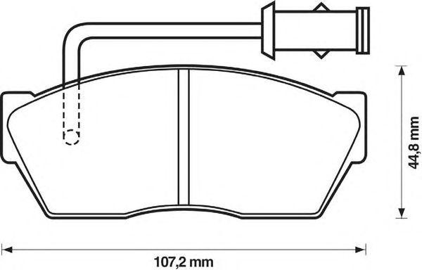 Комплект тормозных колодок, диско 571386B BENDIX JURID