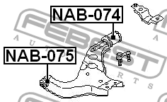 Сайлентблок NAB-075 FEBEST