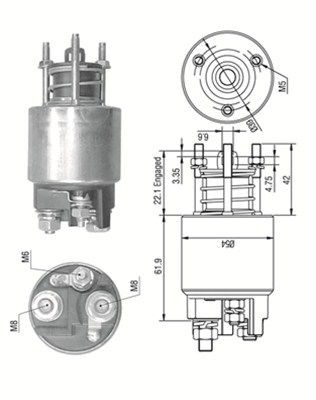 Тяговое реле, стартер 940113050529 MAGNETI MARELLI