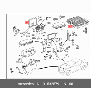 Блок управления, управление двигателем A 113 153 25 79 MERCEDES BENZ
