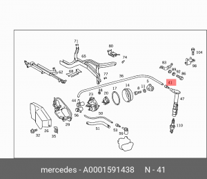 Наконечник свечи зажигания A 000 159 14 38 MERCEDES BENZ