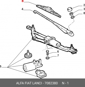 Щетка стеклоочистителя 7082380 ALFA FIAT LANCIA