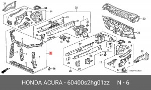 Панель передняя 60400S2HG01ZZ HONDA