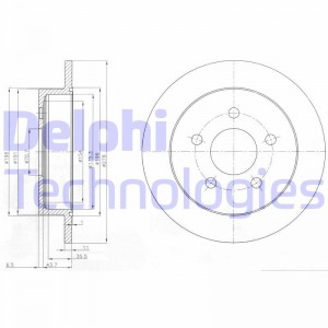 Тормозной диск BG3143 DELPHI