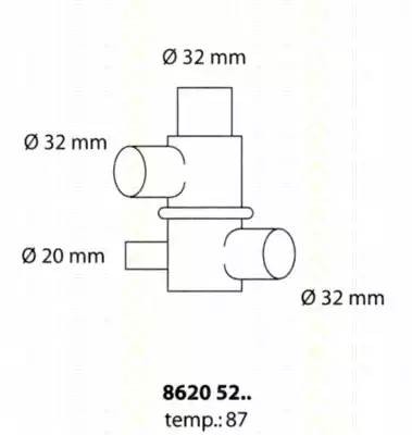 Термостат, охлаждающая жидкость 86205287 TRISCAN