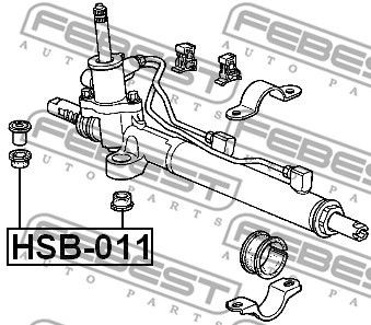Подушка крепления рулевой рейки HSB-011 FEBEST