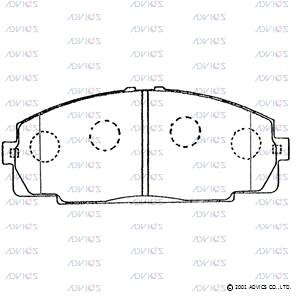 Колодки тормозные дисковые SN647 ADVICS