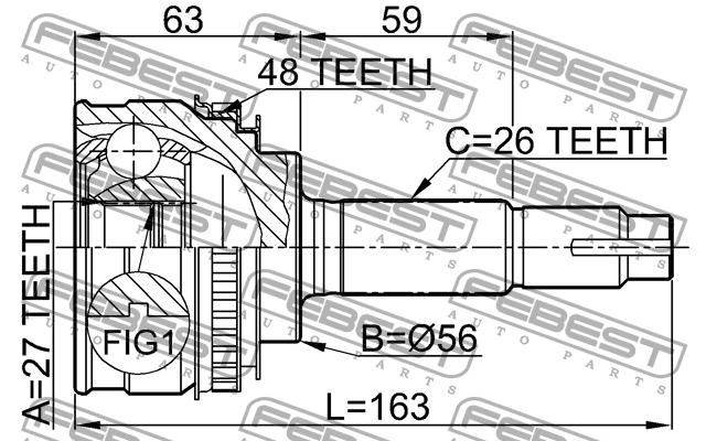 ШРУС 0110-018A48 FEBEST