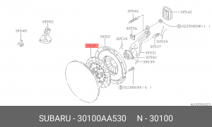 Диск сцепления 30100AA530 SUBARU