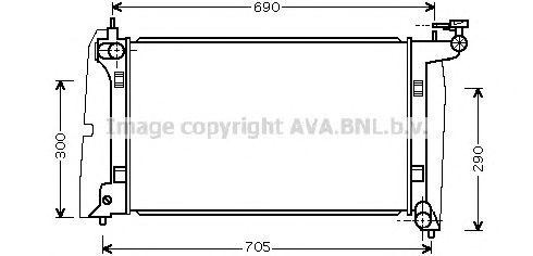 Радиатор охлаждения ДВС TO2302 AVA