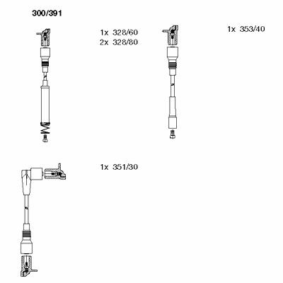 Ккомплект проводов зажигания 300391 BREMI