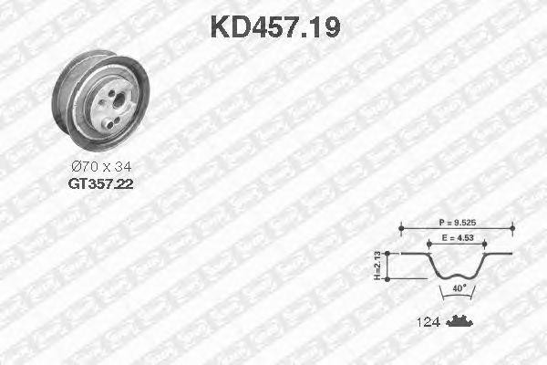 Комплект ремня ГРМ KD457.19 NTN SNR
