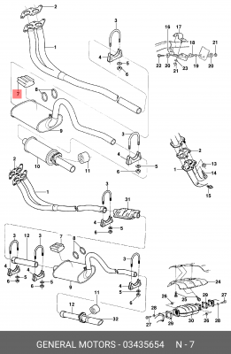 Буфер, глушитель 03435654 GENERAL MOTORS