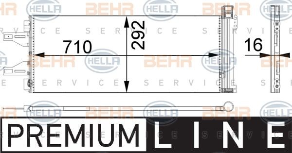 Конденсатор, кондиционер 8FC 351 301-661 HELLA