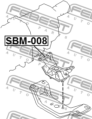 Опора коробки передач SBM-008 FEBEST