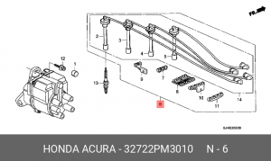 Ккомплект проводов зажигания 32722PM3010 HONDA