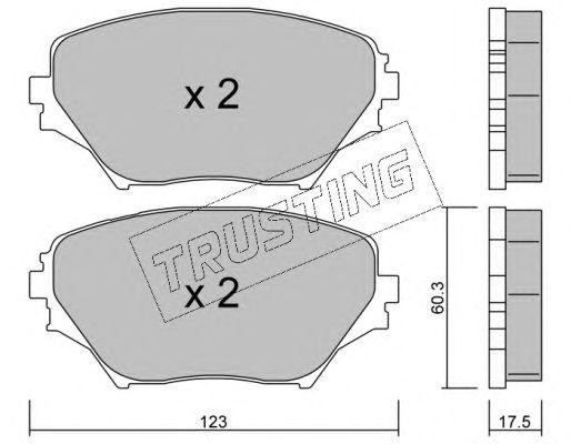 Комплект тормозных колодок, диско 4450 TRUSTING
