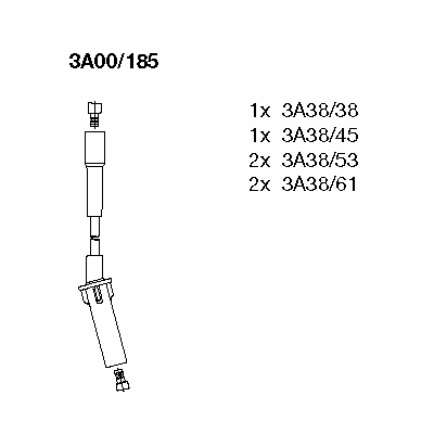 Ккомплект проводов зажигания 3A00185 BREMI