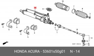 Рулевой механизм 53601S50G01 HONDA