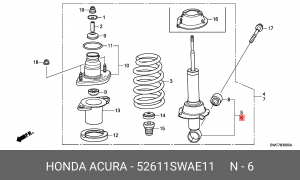 Амортизатор подвески 52611-SWA-E11 HONDA