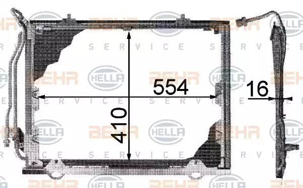 Конденсатор, кондиционер 8FC 351 038-451 HELLA