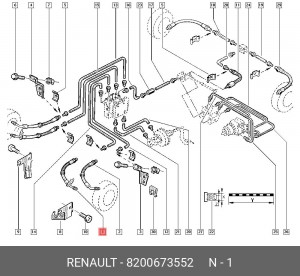 Тормозной шланг 8200673552 RENAULT