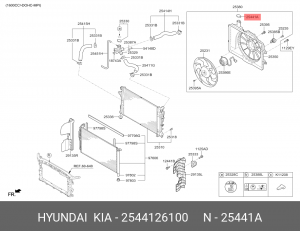 Крышка расширительного бачка системы охлаждения 2544126100 HYUNDAI KIA