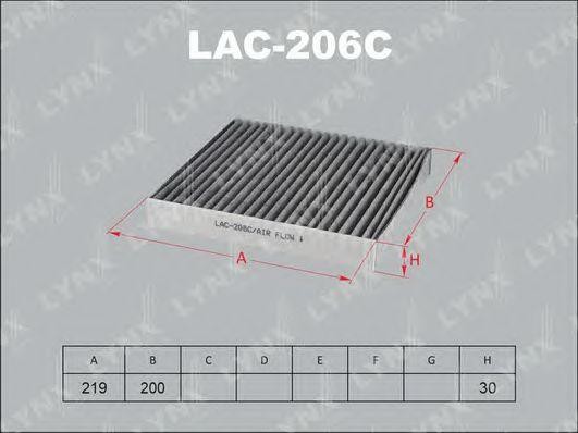 Фильтр салона LAC-206C LYNXAUTO