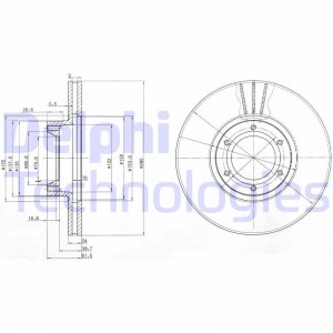 Тормозной диск BG3553 DELPHI