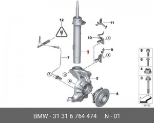 Амортизатор подвески 31 31 6 764 474 BMW