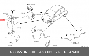 Гидроагрегат, тормозная система 47660-BC57A NISSAN