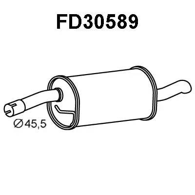 Глушитель выхлопных газов конечный FD30589 VENEPORTE