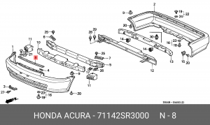 Носитель, буфер 71142SR3000 HONDA