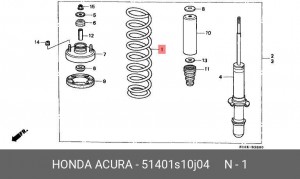 Пружина подвески 51401S10J04 HONDA