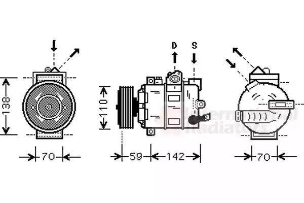 Компрессор, кондиционер 5800K266 VAN WEZEL
